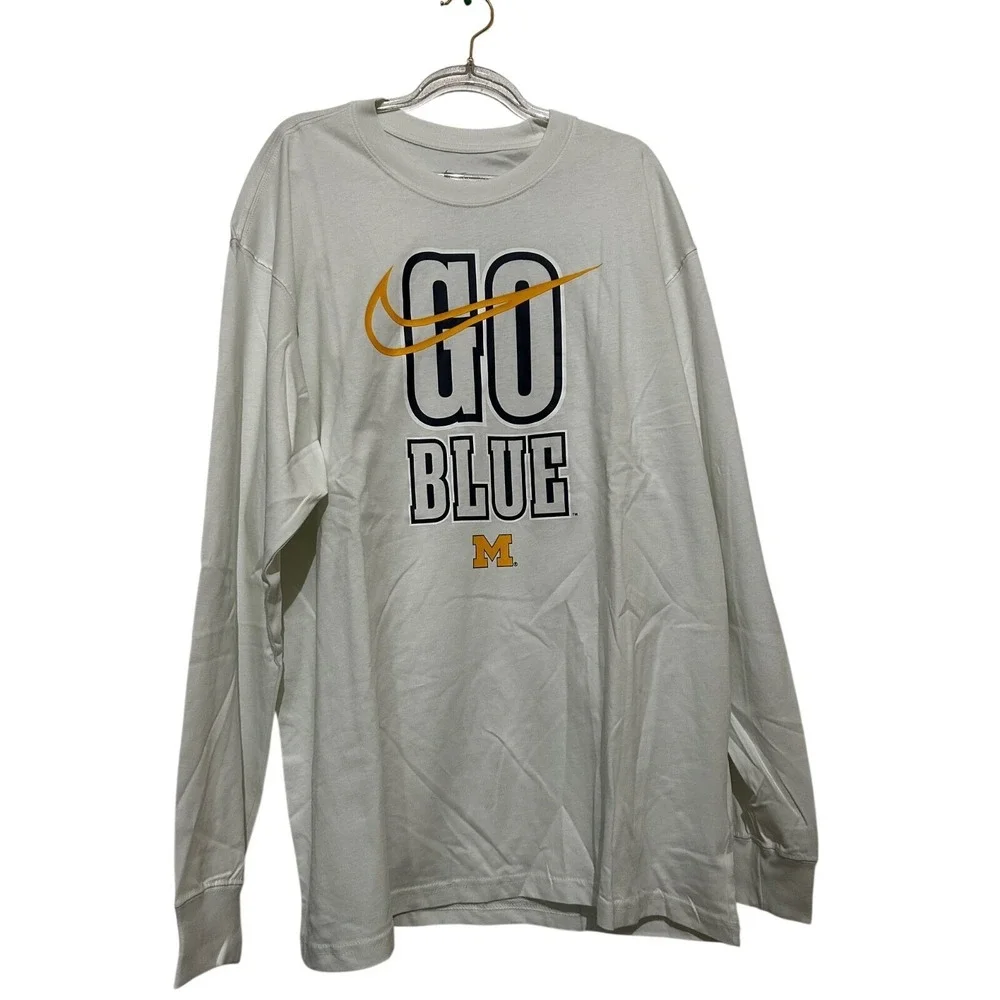 Michigan Wolverines‎ Go Blue Performance Nike Men's T-Shirt, LARGE